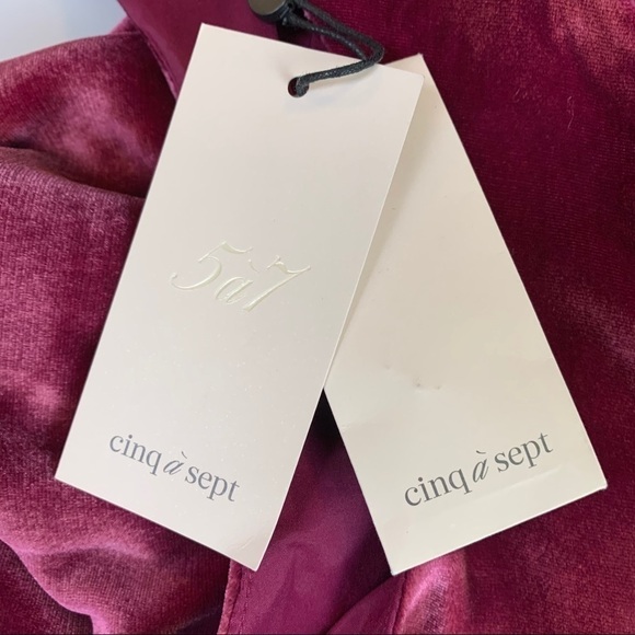 CINQ A Sept Velvet Dylan Asymmetrical Top XS - Picture 8 of 11